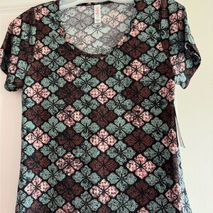 LuLaRoe Women’s Blue, Pink, and Red Floral Classic T Size XS